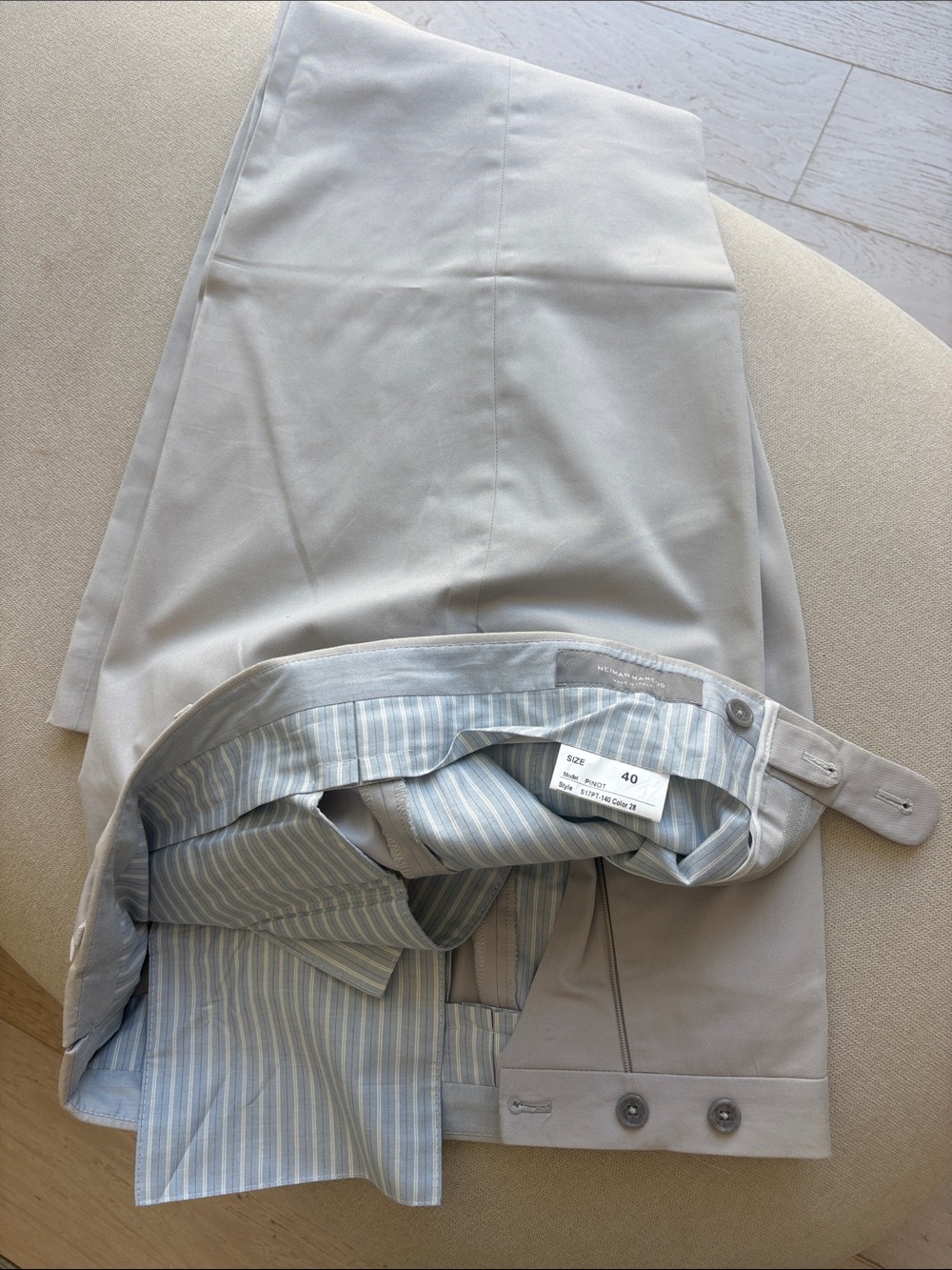 Neiman Marcus Light Gray/Tan Chinos